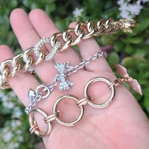 Victoria's Secret Gold  Charm Bracelets And Bonus Juicy Couture